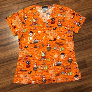 Cherokee Halloween Monster Bash Scub Top